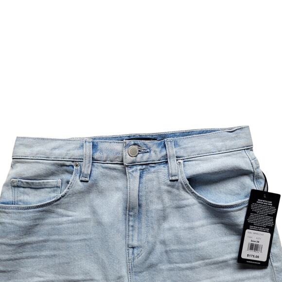 Hudson lulu denim jean pencil skirt raw hem light wash NWT - Picture 9 of 10